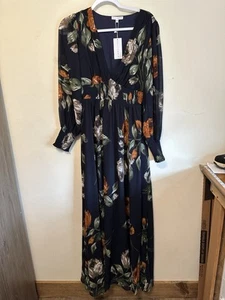 Baltic Born NWT Olivia Maxi Dress mightnight Navy Floral Medium Wedding Guest - Picture 1 of 4