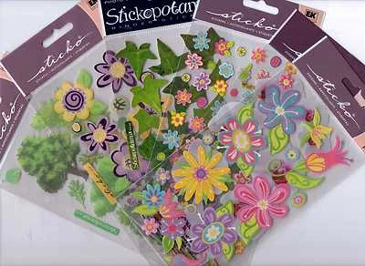 STICKO/EK SUCCESS Sticko FLOWER & Tree themed~So Nice! U PICK! Quick Ship