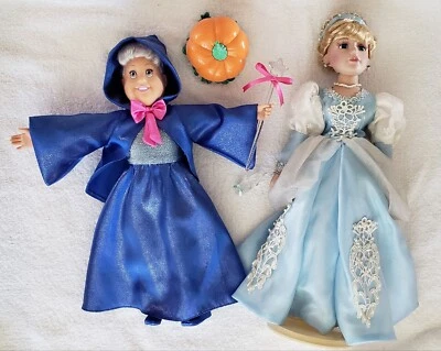 Disney Cinderella Special Edition Fairy Godmother Doll 2005 Rare + Cinderella  - Image 1 of 4