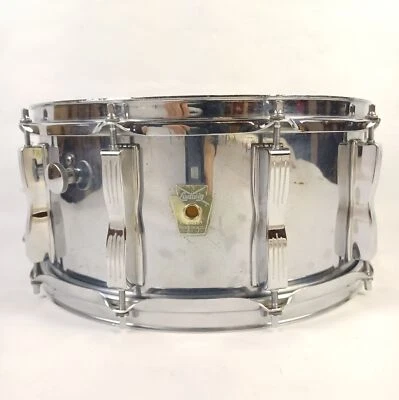 Малый барабан Ludwig 6,5x14 дюймов L403 75-я годовщина Chicago Keystone хром поверх дерева - Изображение 1 из 4