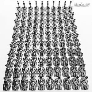 Paquete de 100 - Juego de conectores de panqueques de ángulo recto de 1/4" - conector de parche plano - enchufe de cable - Imagen 1 de 12