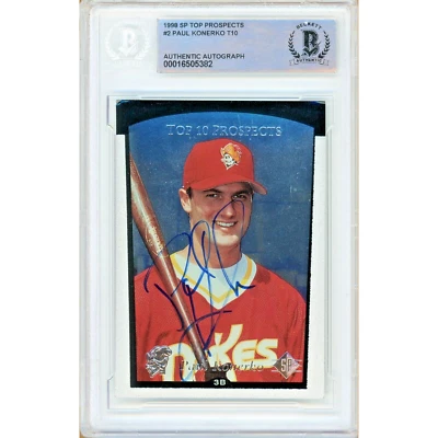 保罗·科纳科签名 1998 年 SP Top Prospects #2 BAS Slabbed 洛杉矶道奇队 MLB 签名 — 第 1/4 张图片