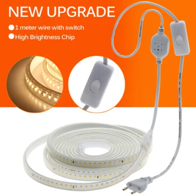 High Safety Commercial LED Strip Rope Light 220V 240V 120LEDs/m 2835 Waterproof - Image 1 of 4