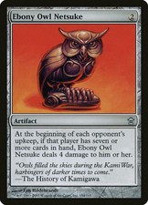 MTG - Ebony Owl Netsuke - Saviors of Kamigawa - X1 - (LP) - FREE SHIPPING