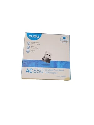 Cudy Wireless Dual Band USB Adapter Dongle AC650 Speed 433/200 Mbps Nano Size - Image 1 of 2