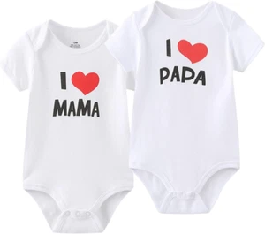 Baby Bodysuit Short Sleeve Newborn Pants Baby Clothes for Baby Boy and Girls - Picture 1 of 12