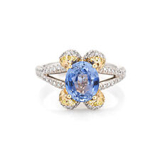 Ritani Natural Cornflower Blue Gemstone Engagement Ring Diamond Platinum 7