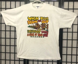 Vintage Bahamas T shirt Tee White XL Rats Offensive Funny Dark Humor Jerzees PP - Picture 1 of 20
