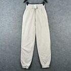 H&M Joggers Womens Extra Small Beige Knit Comfort Relaxed Athletic Trousers NEW