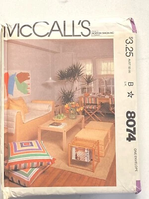 Simplicity Sewing Craft Pattern 8074 Home Decor-Roman Shade, Pillow Cover, Futon - Image 1 of 2