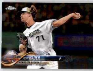 2018 Topps Chrome Update All Star Game Josh Hader Base Card MLB PWE Brewers #79 - Picture 1 of 2