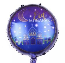 Eid Balloons 18” Purple Gold Eid Mubarak Balloons Islamic Party Decorations UK
