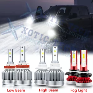 Combo de faros delanteros LED + bombillas antiniebla 9005 H11 9140 para Ford F-150 2015-2019 - Imagen 1 de 22