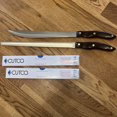 CUTCO Nº Cuchillo rebanador de pan 23 24 mango marrón hecho en EE. UU. Foto 1 de 4