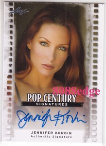 2011 LEAF POP CENTURY AUTOGRAPH AUTO: JENNIFER KORBIN "HBO - LINGERIE" PLAYBOY