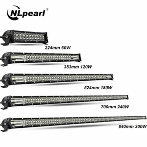 Nlpearl Ultra-Slim 60W 120W 180W 240W LED Bar for Tractor 4X4 UAZ Offroad 4WD AT - Picture 1 of 14