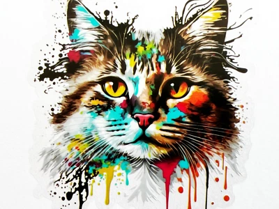 Calcomanía adhesiva transparente de 3 pulgadas para gato del bosque noruego ojos de gatito arte mascota Foto 1 de 3