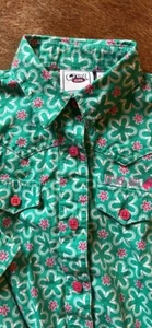 Cruel Girl Baby Girl Long Sleeve One Piece Mint Green Pink Flowers - 6-12 Months - Picture 1 of 7