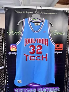 Authentic Karl Malone #32 Louisiana Tech Bulldogs Throwback College Jersey Jazz - Picture 1 of 6