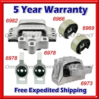 M819 Fits 2009-2017 Volkswagen CC 2.0L MANUAL Motor & Transmission Mount Set 6pc - Image 1 of 4