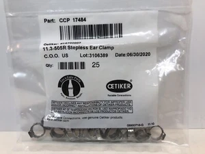 QTY 25 PACK Oetiker Stepless Ear Clamp 11.3-505R Coca Cola Parts CCP 17484 - Picture 1 of 3