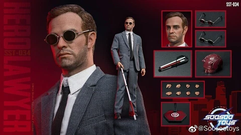 SOOSOOTOYS SST034 1/6 Daredevil 2.0 Lawyer Matt Murdock Action Figure Cover
