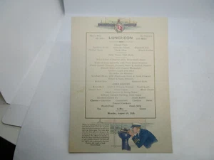 MENÚ DE ALMUERZO DOLLAR STEAMSHIP LINES " 2760 MILLAS A VICTORIA, AGOSTO DE 1928 - Imagen 1 de 6