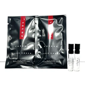 2pcs))  PRADA CARBON Luna Rossa EDT 0.05OZ-1.5ML SPRAY SAMPLE VIAL (C92 - Picture 1 of 1