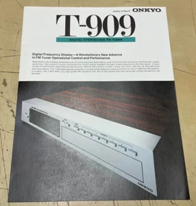 Vtg Original Onkyo T-909 Digital Synthesized FM Tuner One-Page Brochure Sales Ad - Picture 1 of 10
