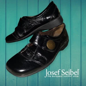 Josef Seibel Women's 68400 Kathrin Patent Leather Comfort Shoes Black EU 40 US 9 - Picture 1 of 10