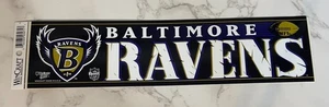 Baltimore Ravens VTG WinCraft Bumper Sticker New Old Stock NFL 12" x 3" - Picture 1 of 1