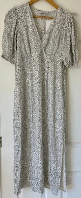 & Other Stories Maxi Dress Black Polka Dot Short Sleeve Viscose Size EUR36 - NEW - Image 1 of 4