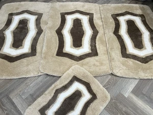 ROMANY GYPSY WASHABLES GERMAN MATS TOURER SET OF 4 RUGS BEIGE/BROWN 2025 30MM X - Picture 1 of 6