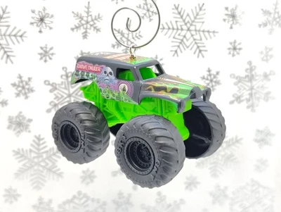 Grave Digger Monster Jam Truck Custom Plastic Christmas Ornament 1:64 Car Gift  - Image 1 of 4