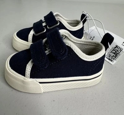 H&M NAVY BLUE Infant TODDLER Sneakers SZ 4/5 NWT - Image 1 of 4