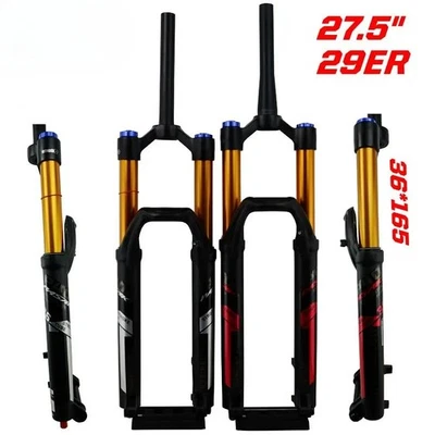 Mountain Bicycle Suspension Air Forks 27.5 29inch Thru Axle Damping Front Forks - Image 1 of 4