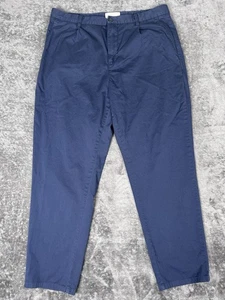 Everlane Herren Plissee Air Chino Hose 36x30 dunkelblau Bio Baumwolle - Bild 1 von 11