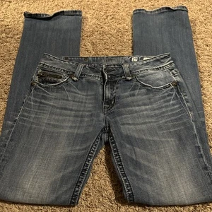 Miss Me Jeans Women’s 29 (32x33) JP5910B4 Boot Embroidered Bling Zip Pockets - Picture 1 of 8