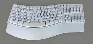 Microsoft KU-0045 X06-19331 Natural Keyboard Elite Ergonomic White USB or Ps/2 - Picture 1 of 12