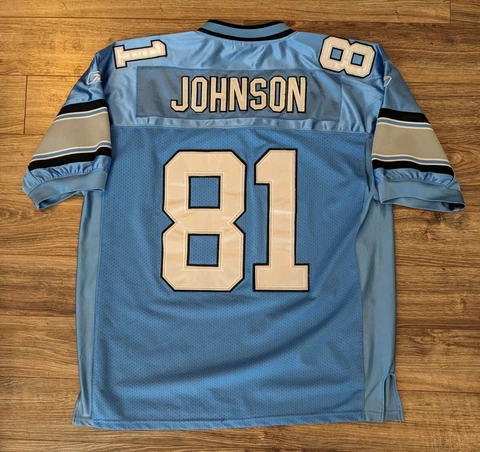 Calvin Johnson Megatron Detroit Lions #81 Reebok Stitched Home Jersey - 52 Cover