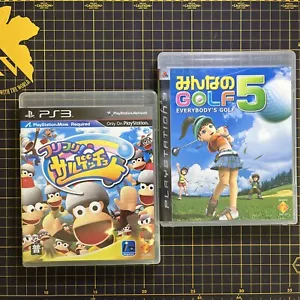 Lot 2 PlayStation 3 PS3 Everybody's Golf 5 Ape Escape Japanese W/EN Op Sheet - Picture 1 of 4