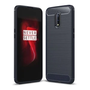 OnePlus 7 Hülle Case Handy Cover Schutz Tasche Schutzhülle Carbon Bumper Blau - Zdjęcie 1 z 8