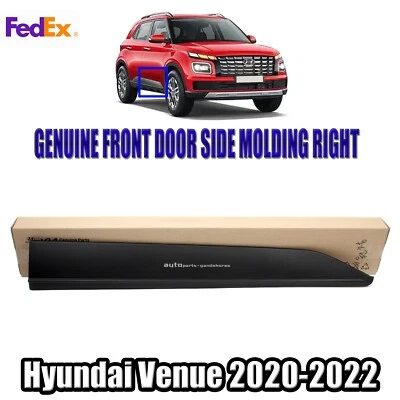 Moldura lateral derecha puerta delantera derecha genuina 87722K2000CA para Hyundai Venue 2020-2022 Foto 1 de 4