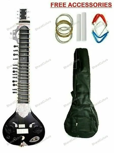 Électrique Voyage Sitar Avec Sac, Mizrab Haute Qualité Corde Instrument Cordes - Picture 1 of 10