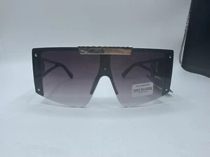 Neu Original TRUE RELIGION übergroße quadratische Sonnenbrille Acetat schwarz randlos - Bild 1 von 6