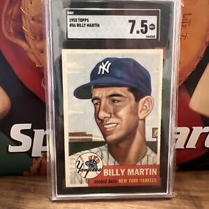 1953 Topps #86 Billy Martin SP Yankees SGC 7.5 wow
