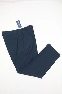 Jack Nicklaus Men's Flat Front Golf Pants Size 34WX30L Active Waistband Navy - Picture 1 of 15