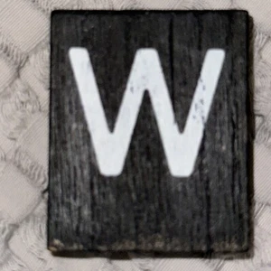 Adams & Co Wood Wooden Message Board Letter Letters Black W 1.5 " x 1.75 " - Picture 1 of 1