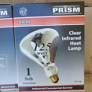 LOT OF 5 - Halco R40RED250/10 250W 120V R40 Red Infrared Heat Lamp Prism  - Picture 1 of 5