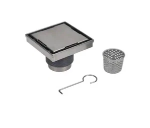 OATEY Designline 4 in. x 4 in. Stainless Steel Square Shower Drain with Tile-In - Picture 1 of 8